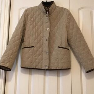 Gallery Tan Puffer Jacket with Quilted Design